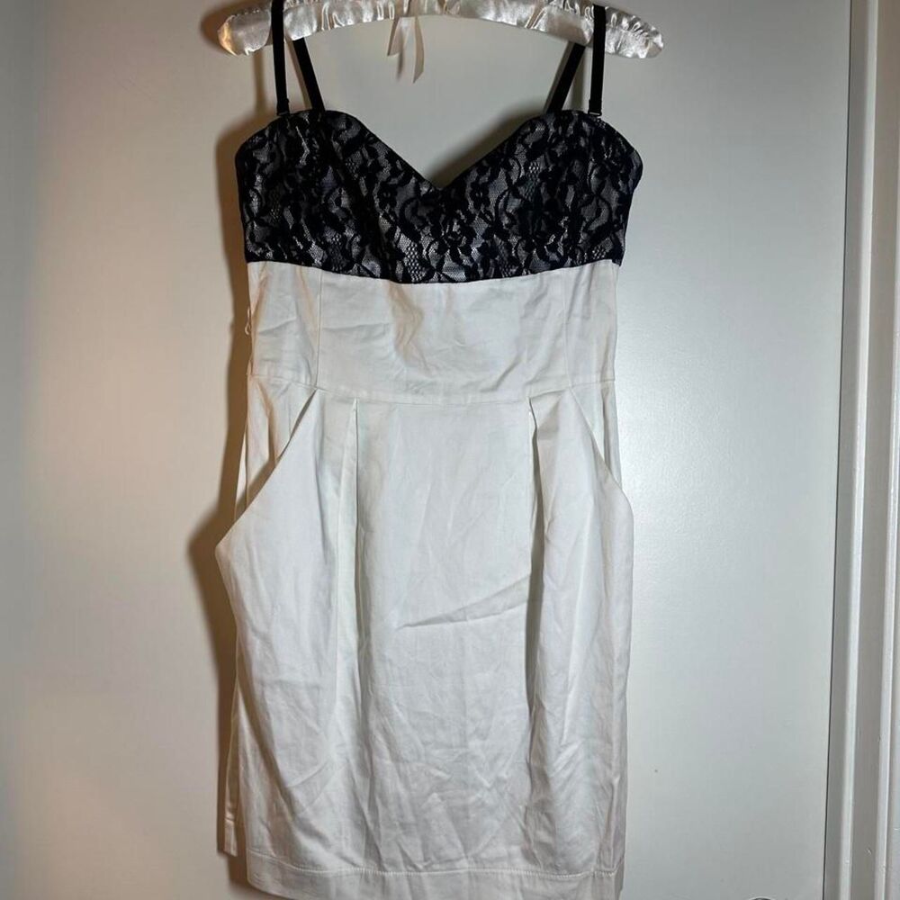 Guess Women's White and Black Dress